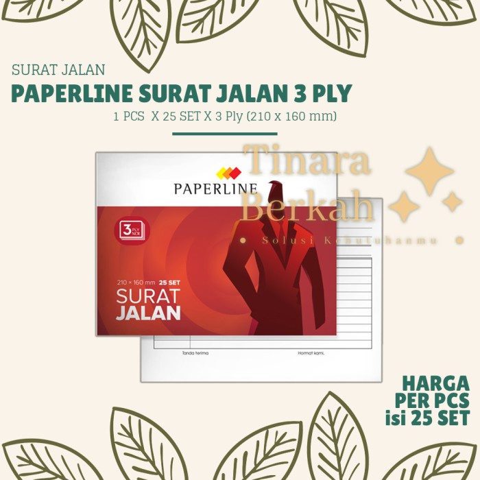 

Paperline Surat Jalan 3 Ply / Buku Surat Jalan SJ NCR PPL 3 Rangkap Besar / 1 Pcs