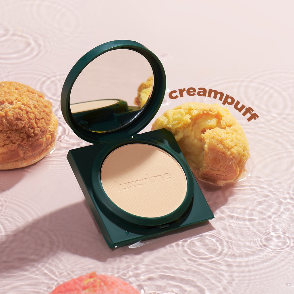 Luxcrime Blur &amp; Cover Two Way Cake in CreamPuff Menghaluskan Wajah - Mini Size 4,5gr