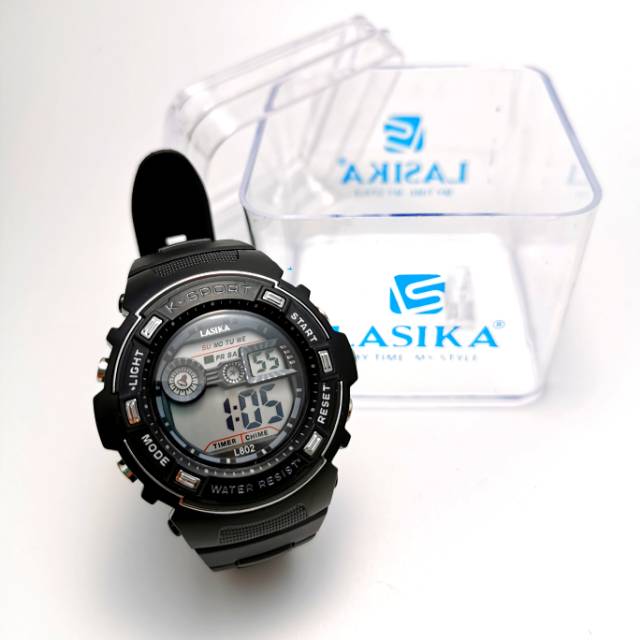 Jam tangan digital Remaja Sporty water Resist Lasika 802