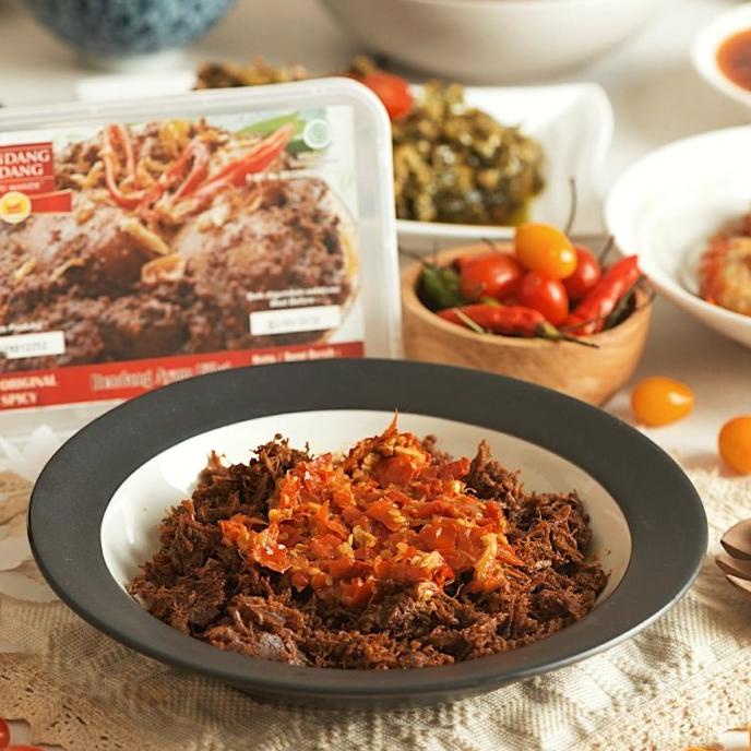 

Rendang Suir Dada Ayam bonus Sambalado Merah Rumah Makan Restu Mande