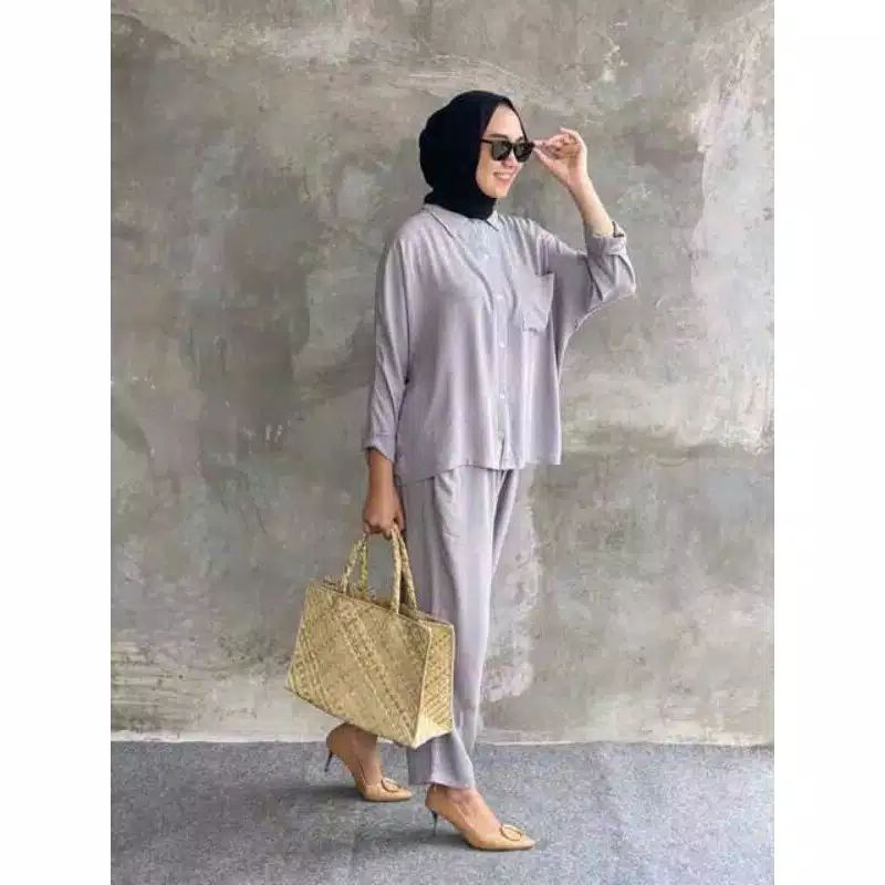 Setelan Wanita Jumbo/ one set polos Jumbo / setcel Jumbo / Setelan Rayon Jumbo / Stelan Wanita Jumbo