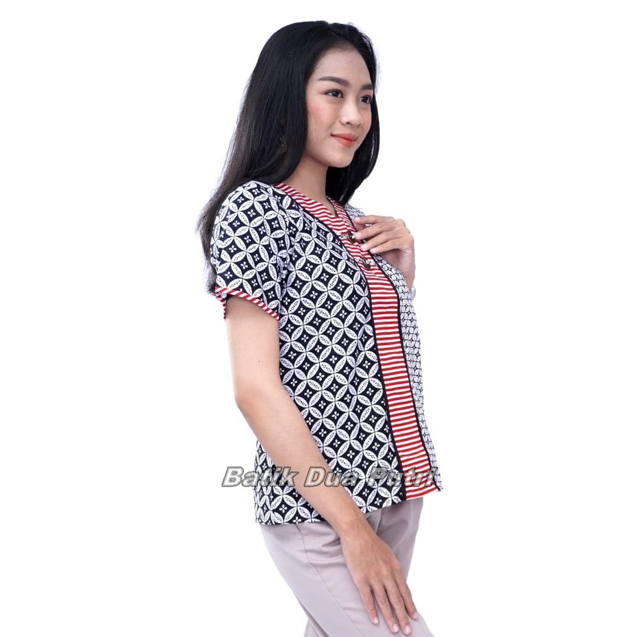 Batik Wanita Atasan Blouse Modern Kenkinian Trend Batik 2021 By Batik Dua Putri Collection