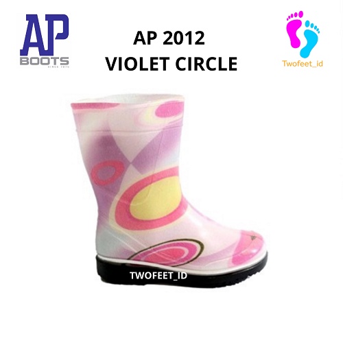 SEPATU BOOT ANAK PEREMPUAN / SEPATU AP BOOTS ANAK / AP 2012 VIOLET CIRCLE SIZE 15 - 18 / SEPATU BOOT
