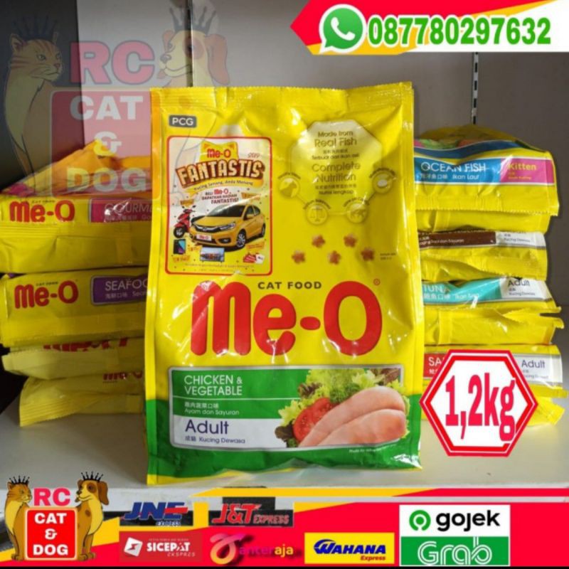 makanan kucing meo chicken 1,2kg cat food rasa ayam