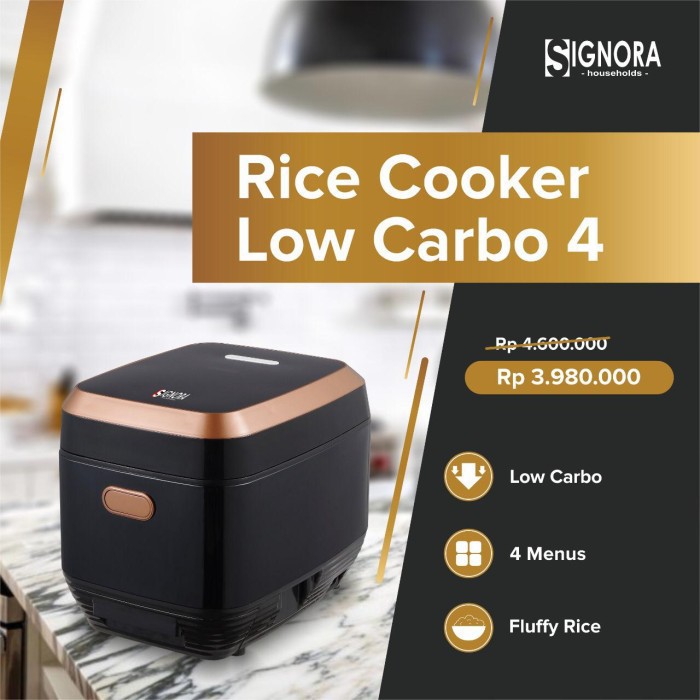 Signora Rice Cooker Low Carbo 4 Bonus Hadiah Kategori 6