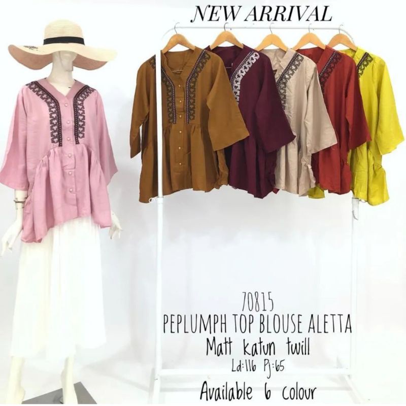 Peplum blouse aletta, atasan cricle, peplum blouse, atasan import, zara blouse, atasan jumbo, atasan