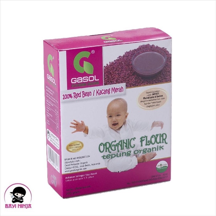 

cs01477 Gasol Organic Tepung Kacang Merah Organik 200 G Da01D100