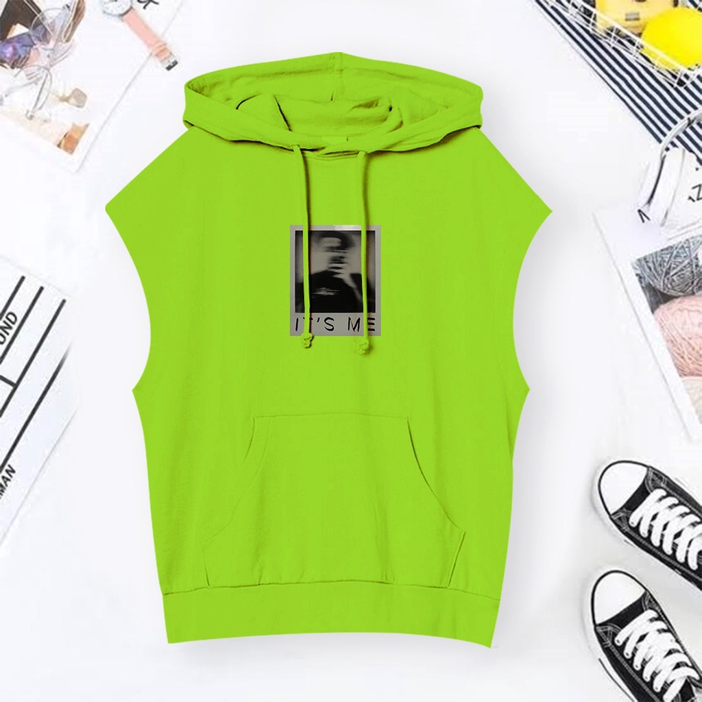 IT'S ME SLEEVELESS HOODIE VEST TEBAL / VEST HOODIE UNISEX