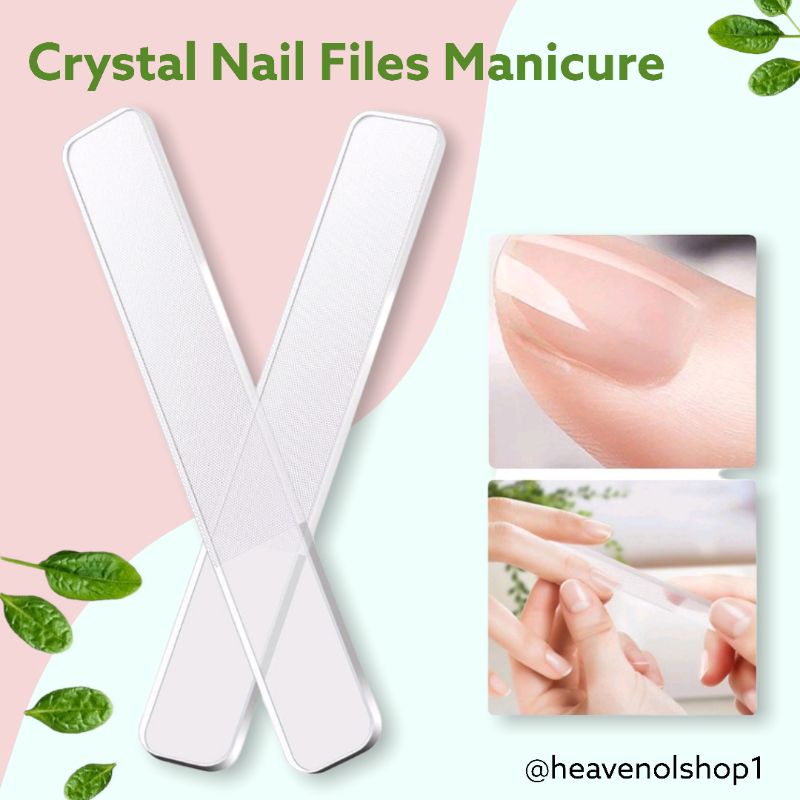 Kikir Kuku Manicure Pedicure Kaca Alat Pengkilap Kuku Nail Art Glass Polish Buffer Pembersih Pengasah Kuku Halus Mengkilap