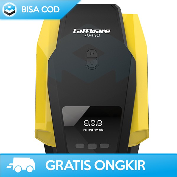 POMPA BAN MOBIL ELEKTRIK PORTABLE TAFFWARE ATJ-1166S INFLATOR DIGITAL