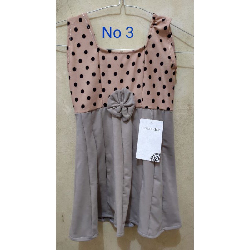 Dress Adem Tangan Pendek Untuk anak 3-4 thn