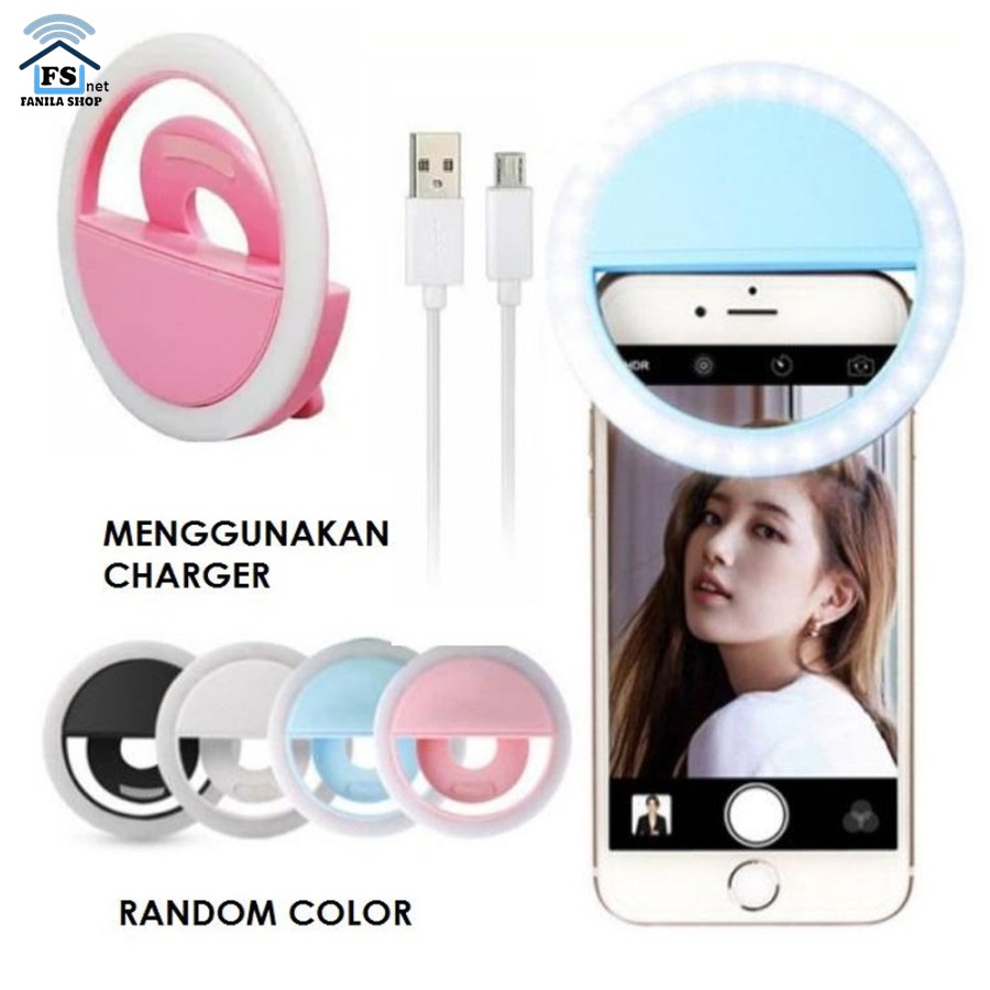 Lampu Selfie Ring mini Led Charger Usb