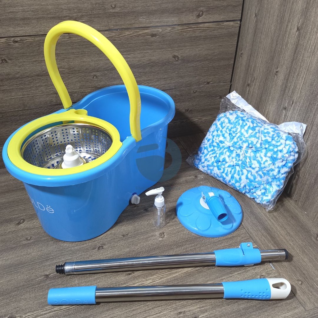 Alat Pel Super Mop BOLDe M-789 + Botol Pewangi (PUTARAN STAINLESS)