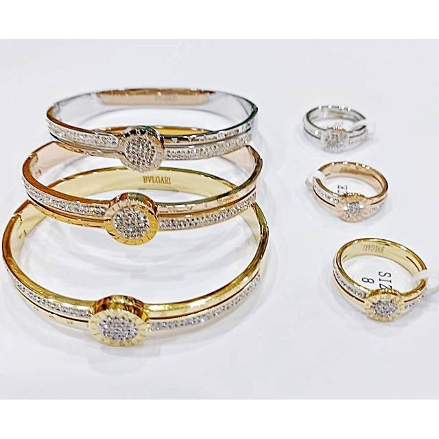 Gelang dan Cincin Titanium BVLGARI PREMIUM BV003