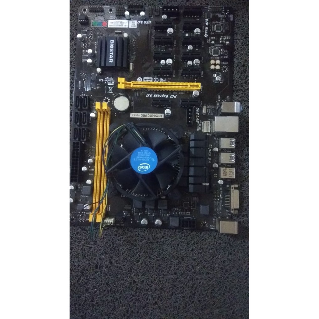 MOTHERBOAD MURAH BIOSTAR TB250-BTC PRO + PROCESSOR INTEL