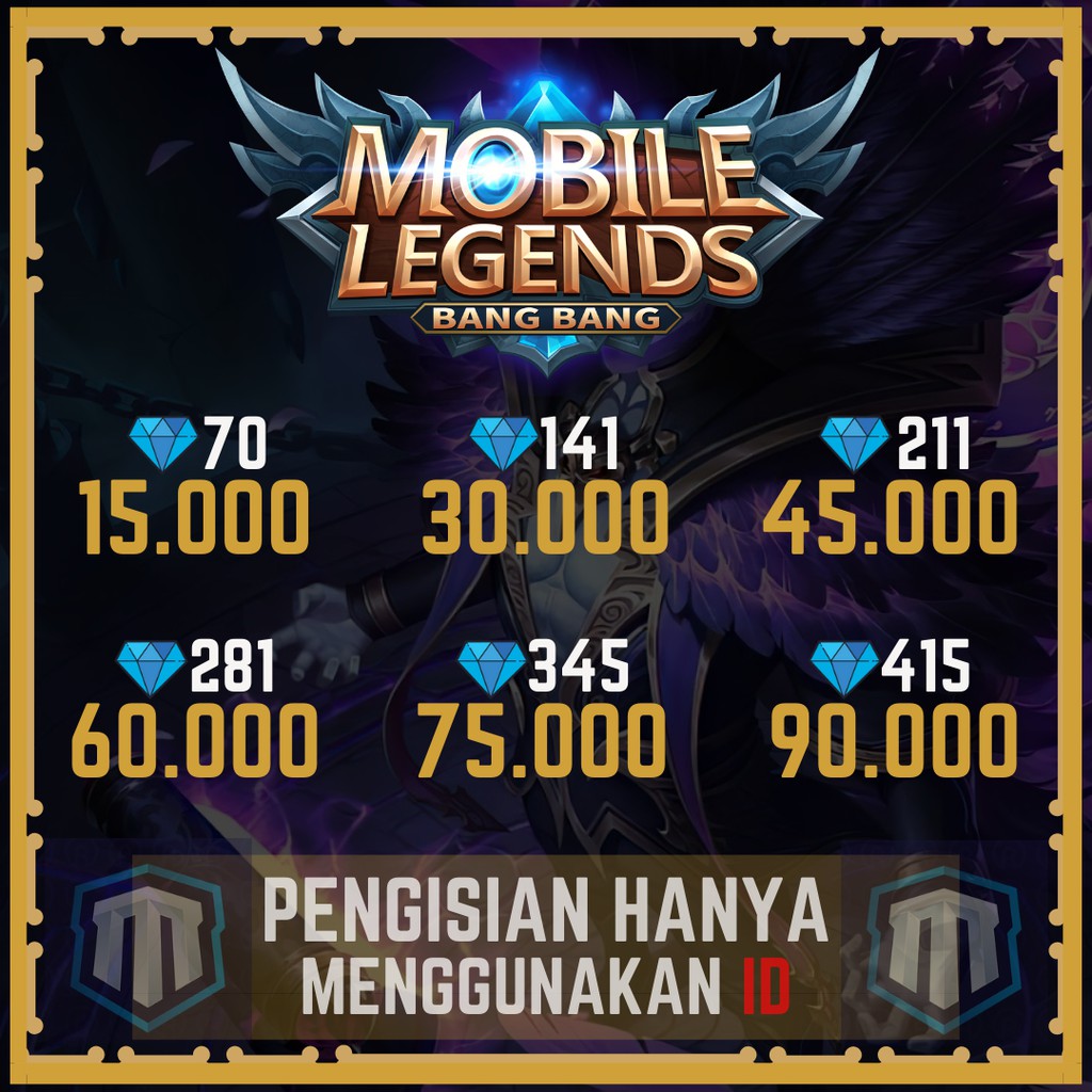 TOPUP DIAMOND MOBILE LEGENDS TERMURAH VIA ID #1 | Shopee