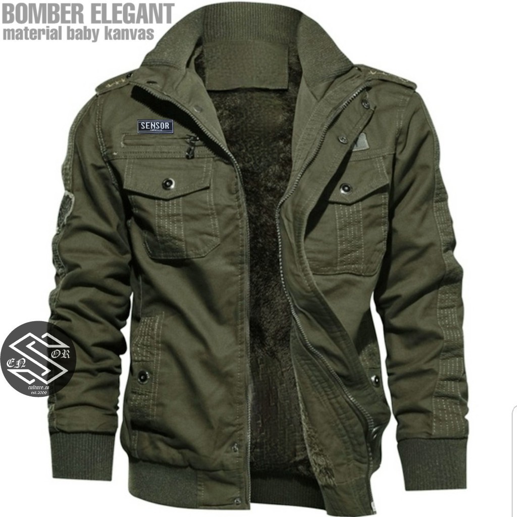 Jaket pria - Jaket bomber pria Trendy SENSOR Original - Jaket Pria NEW Outdoor Camvas Elegant