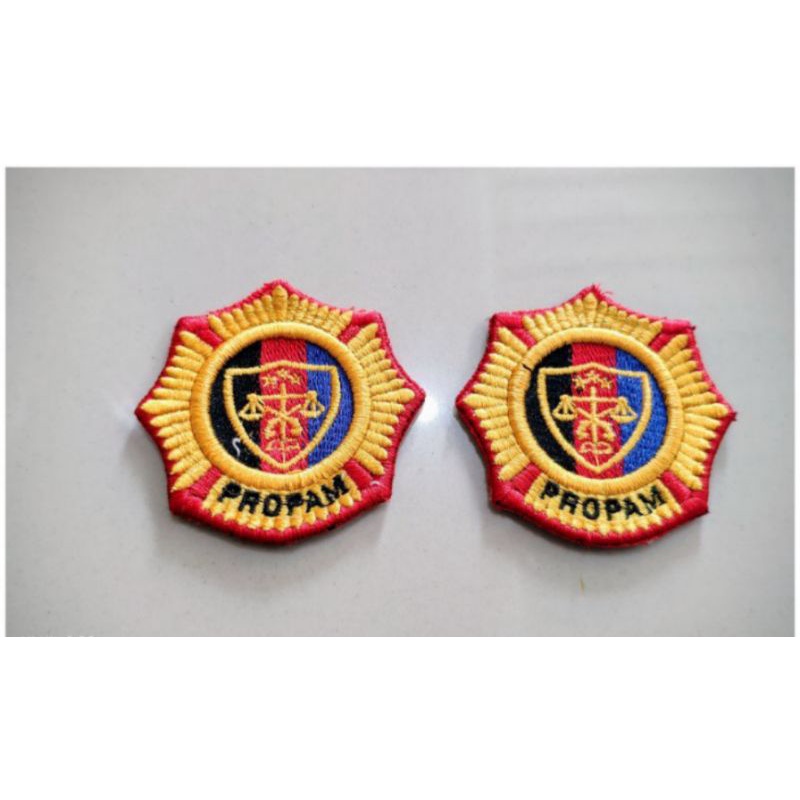 ATRIBUT PDL POLRI  PIN PROPAM BORDIR TIMBUL