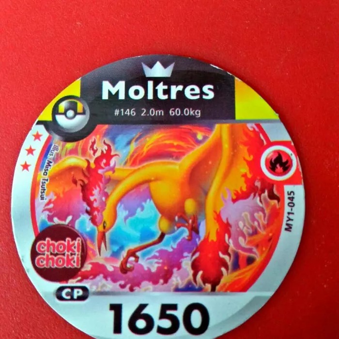Pokemon medallion card choki choki - ultra ball - Moltres