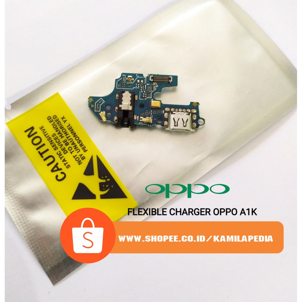 Jual Flexible Charger Oppo A1K / Flexible Charger Oppo A1K Fullset + Mic / Konektor Cas Oppo A1K