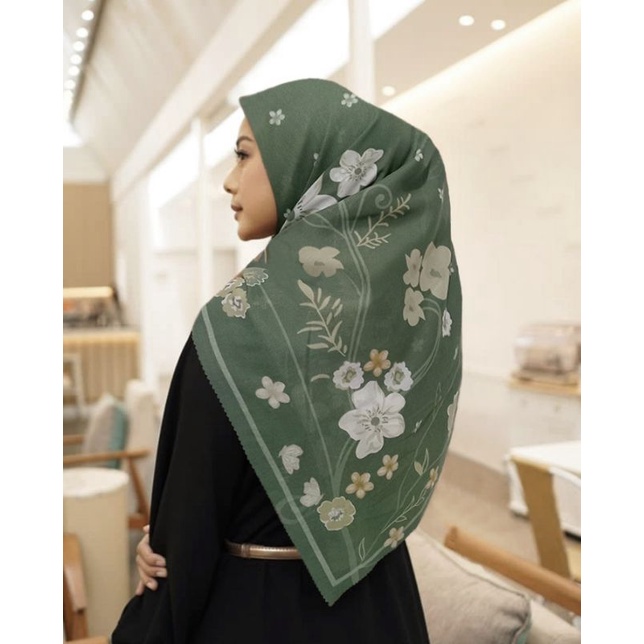 PROMO / NAZZLAMAA SAGE GREEN / JILBAB VOAL PREMIUM / GROSIR HIJAB / HIJAB SEGI EMPAT / VOAL MOTIF PR
