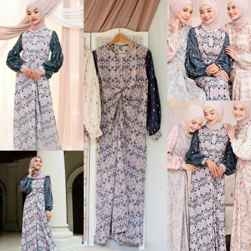 Tie Dye Dress Navy By Vanilla Hijab