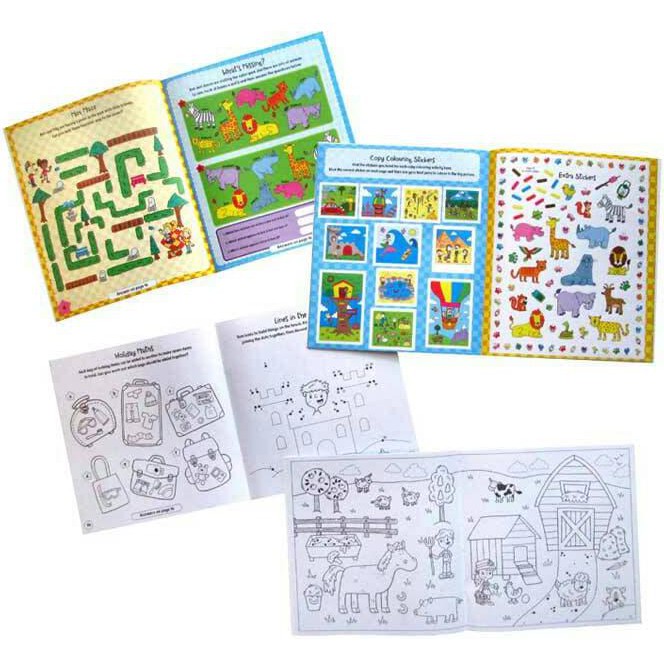 

Holiday Fun Pack With 4 Books, 4 Crayons And Over 200 Stickers