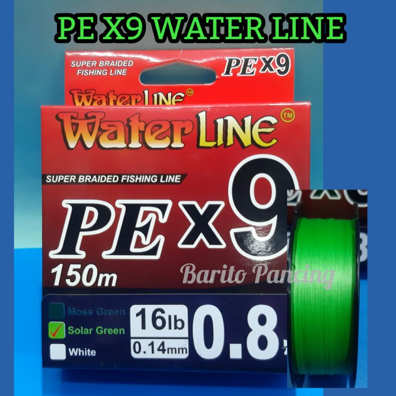 Water Line PE x9 Super Braided Fishing Line 150 meter Made in Japan