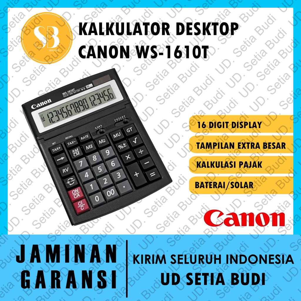 Kalkulator Desktop CANON WS-1610T Asli dan Bergaransi