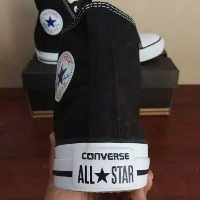 SEPATU CONVERSE BLACK AND WHITE HIGH GRADE ORIGINAL 1:1