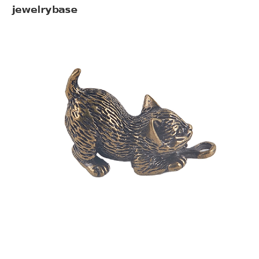 (jewelrybase) Tempat Dupa Bentuk Kucing Ukuran Kecil Model Vintage Bahan Kuningan