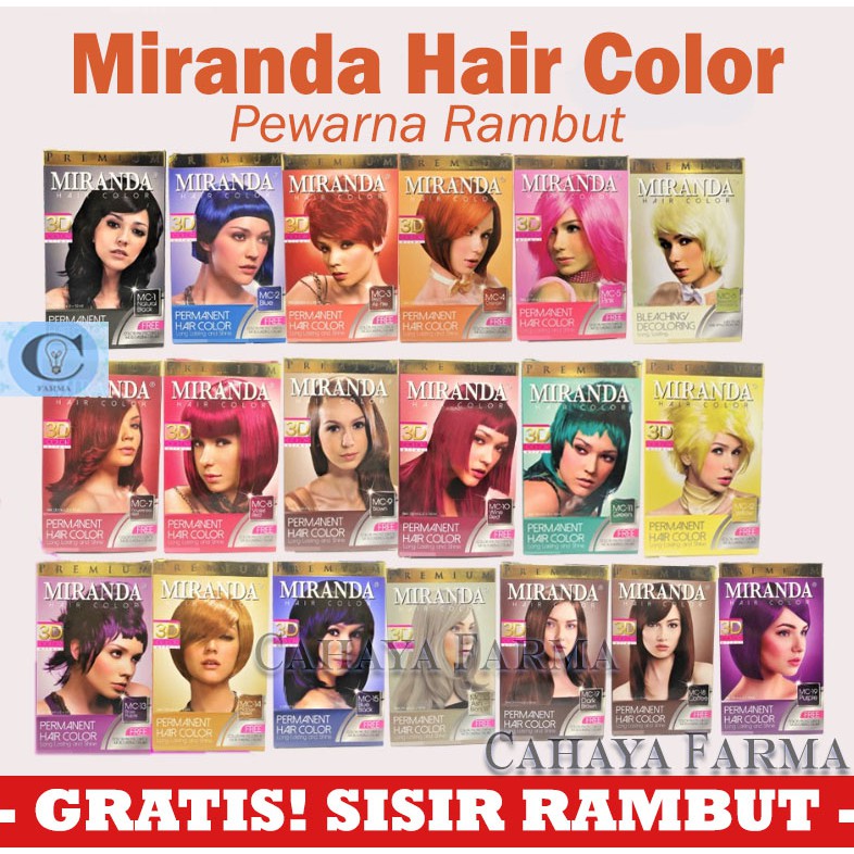  Miranda  Hair Color Original 30 ml BPOM Cat  Pewarna 
