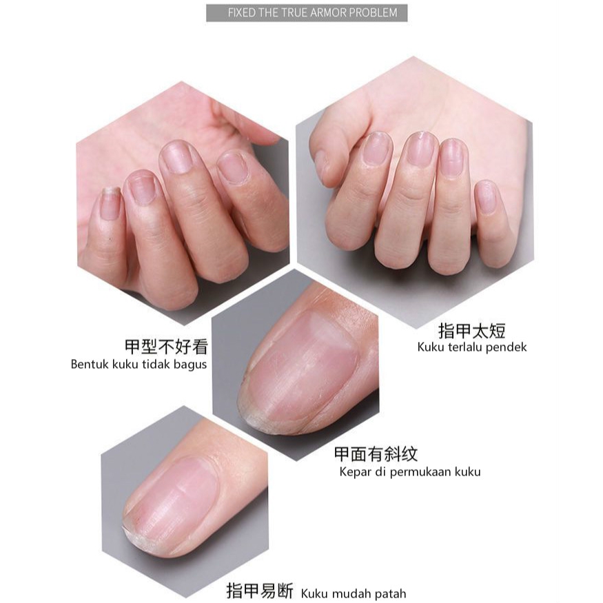 DIY manicure patch/Kuku palsu DIY/Kuku palsu transparan/Transparent false nails  24pcs