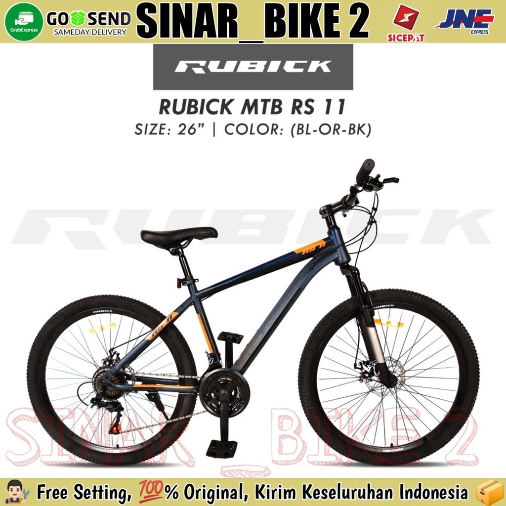 Sepeda Gunung MTB RUBICK RS 11 Ukuran 26 Inch 21 Speed Rem Cakram