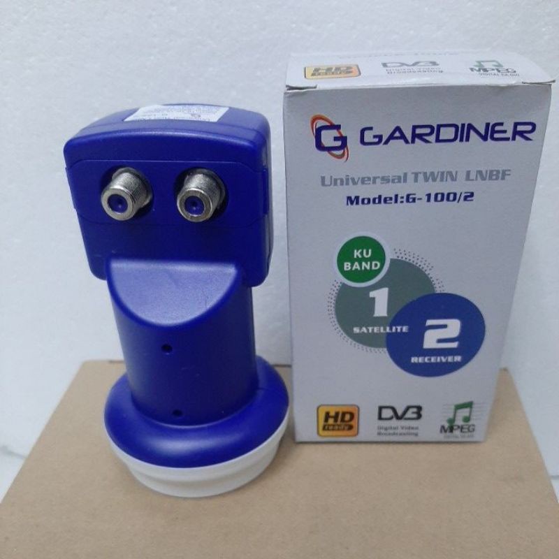LNB Ku - Band dual output gardiner 1 satelite untuk 2 receiver