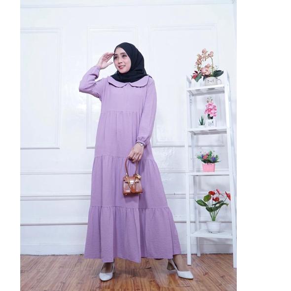 【Penjualan Terbaik】✅COD Dress Crinkle - Ruby Dress - Dress Jumbo Bisa Cod termurah se indonesia