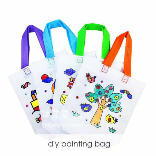 DIY PAINTING BAG mewarnai tas + spidol