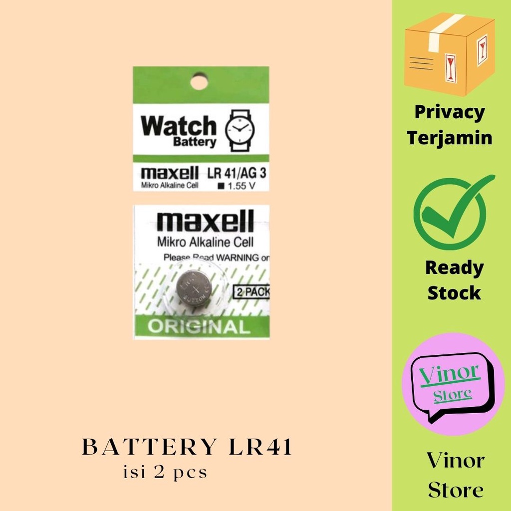 Battery LR41 - untuk vivo bunny, devil, durex vibration (satuan/biji)
