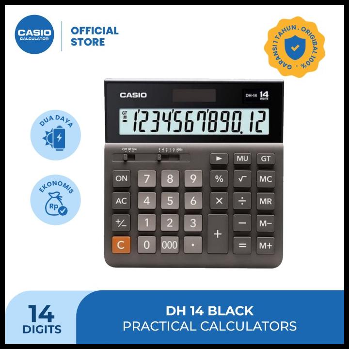 

Casio Dh-14 - Hitam - Kalkulator Kantor - 14 Digit