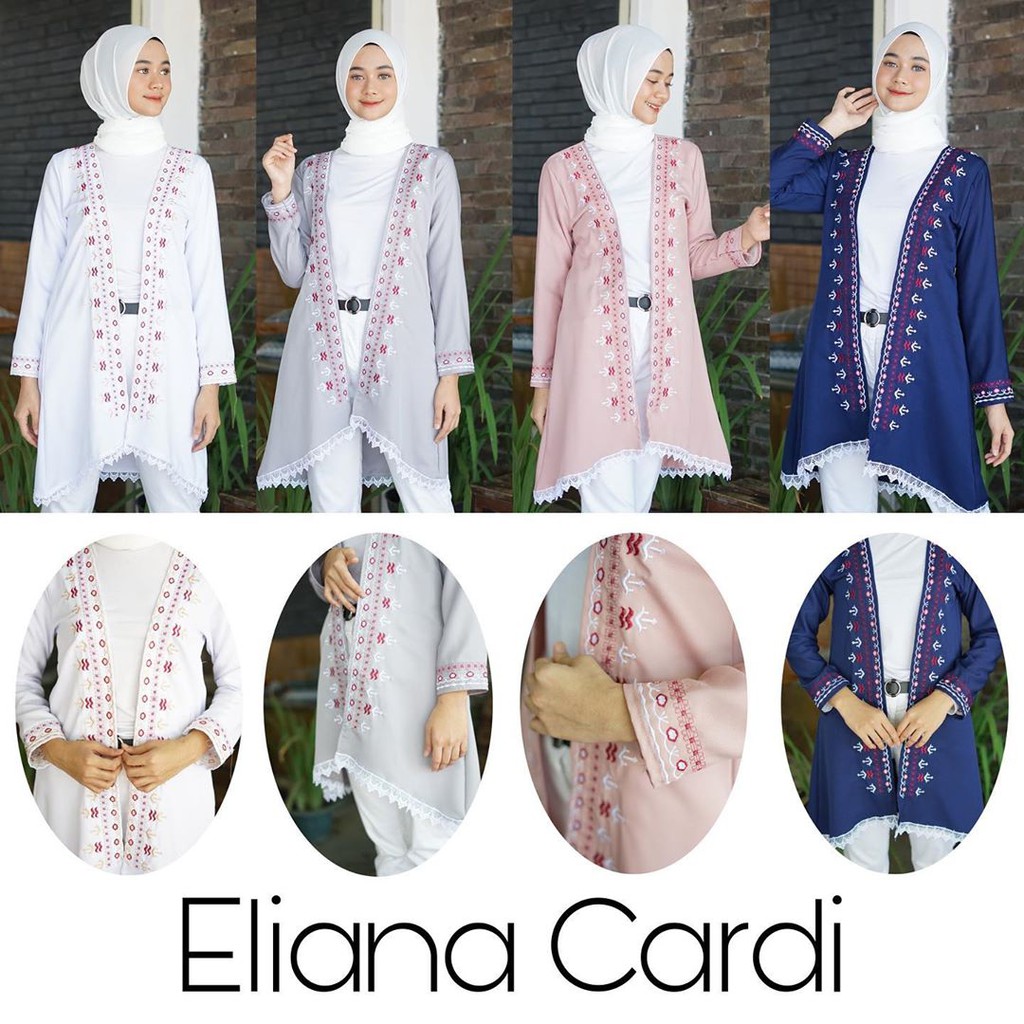 Bisa COD ELIANA CARDI – Cardigan wanita Outerwear Vest murah Cardigan terbaru