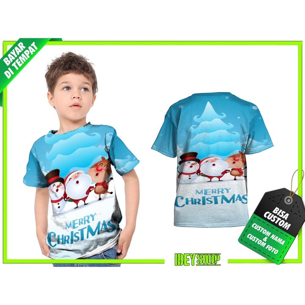 Kaos Anak MERRY CHRISTMAS NATAL 2021 - 19 Custom Fullprint