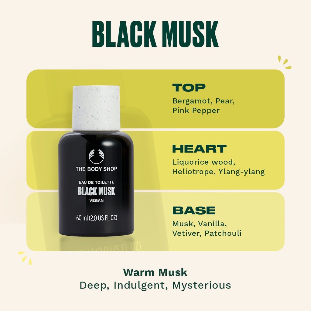 Image of The Body Shop Black Musk Eau De Toilette EDT 60ml #2
