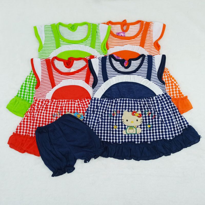 [Ss-1026] Pakaian Anak Perempuan New born 0-9bulan, Dress Bayi Lucu