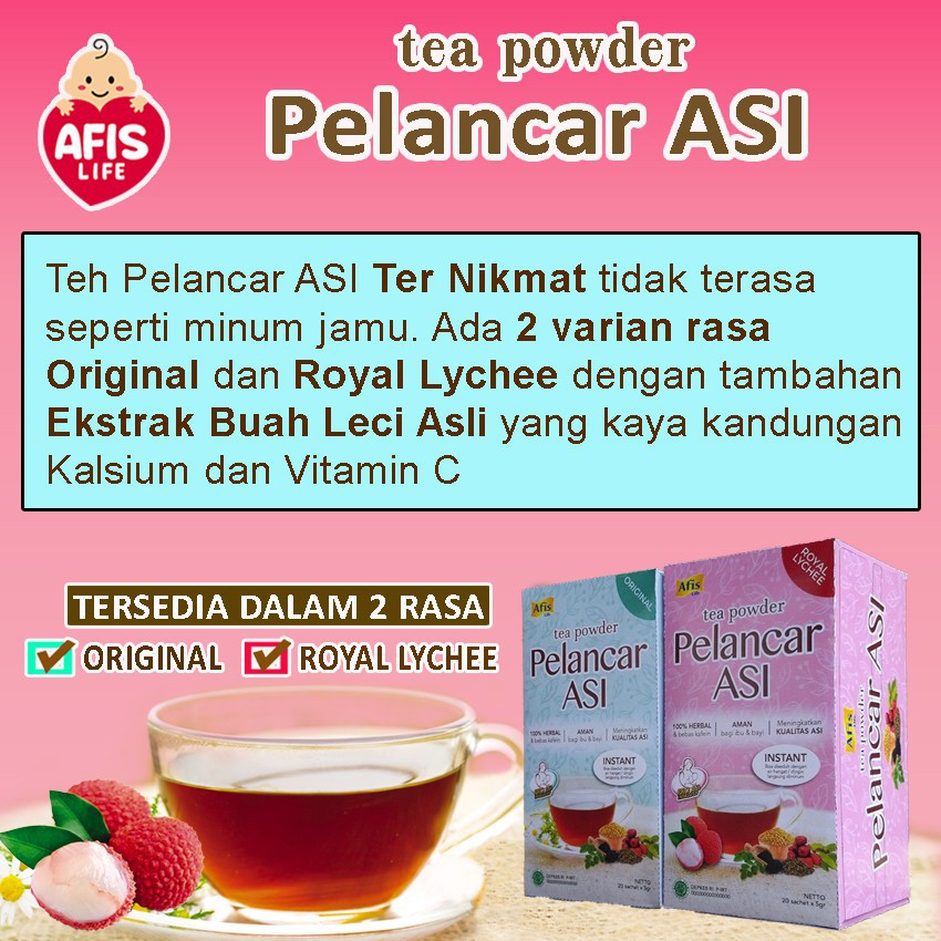 Afis Life Teh Tea Powder Pelancar ASI Booster ASI Tea