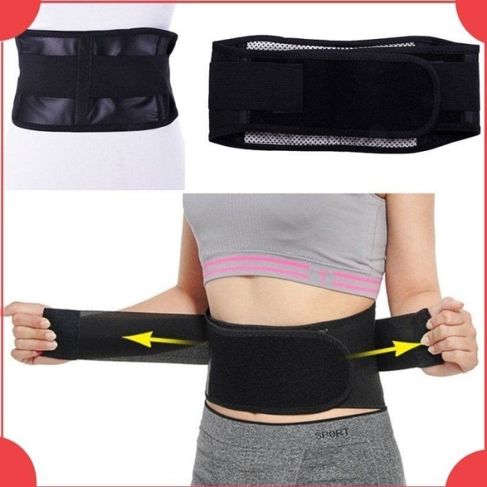 Tourmaline Magnetik Terapi Lumbar Waist Terapi Pinggang Back Pain - M