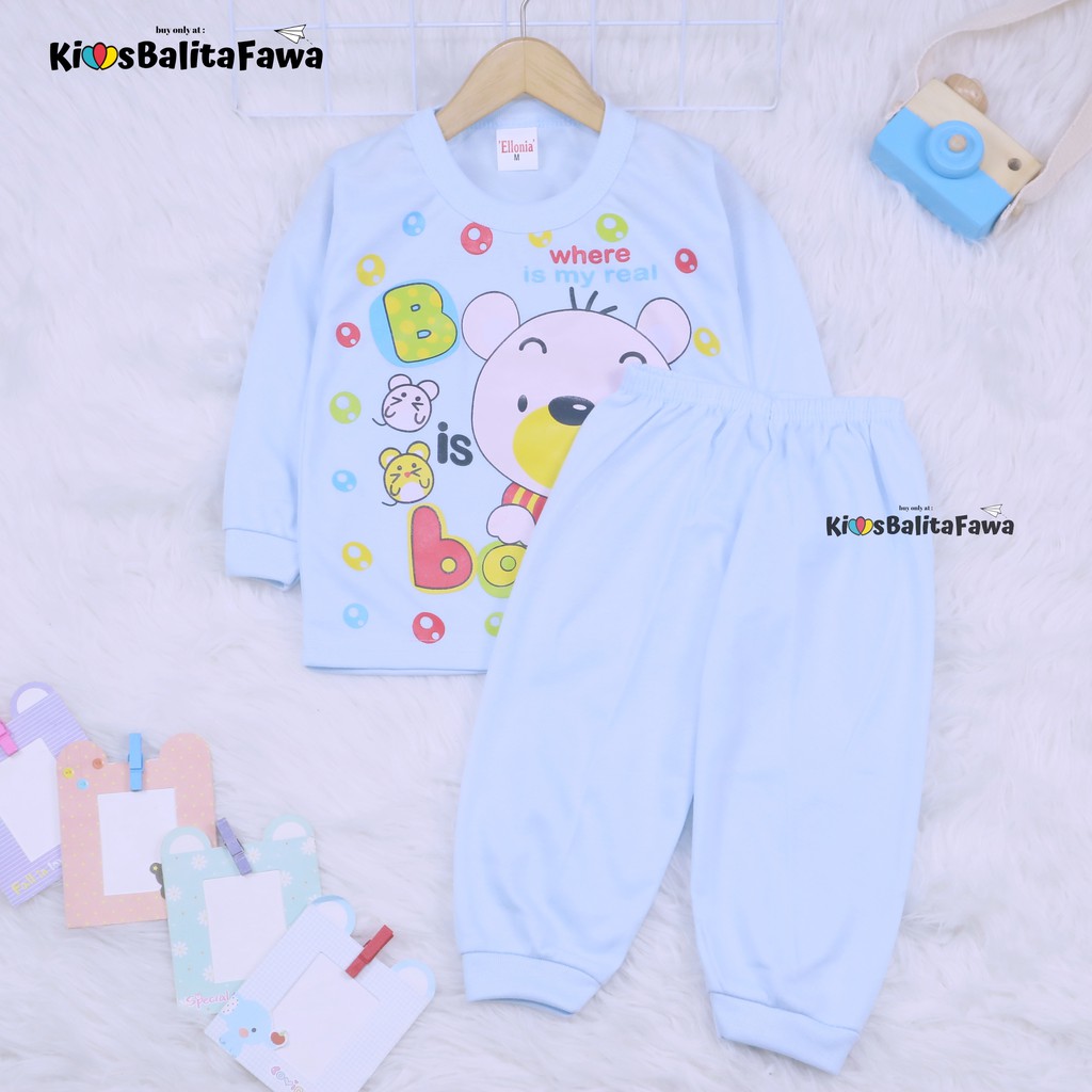 Piyama Kaos Kartun Anak Uk. 1 Tahun / Babydolls Setelan Kaos Anak Piyama Cowok Murah Baju Tidur