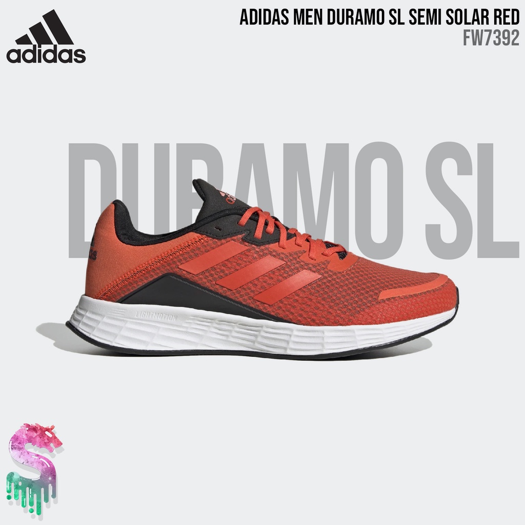 adidas Duramo SL [FW7392] Semi Solar Red Men Original BNIB - Sepatu Lari Pria