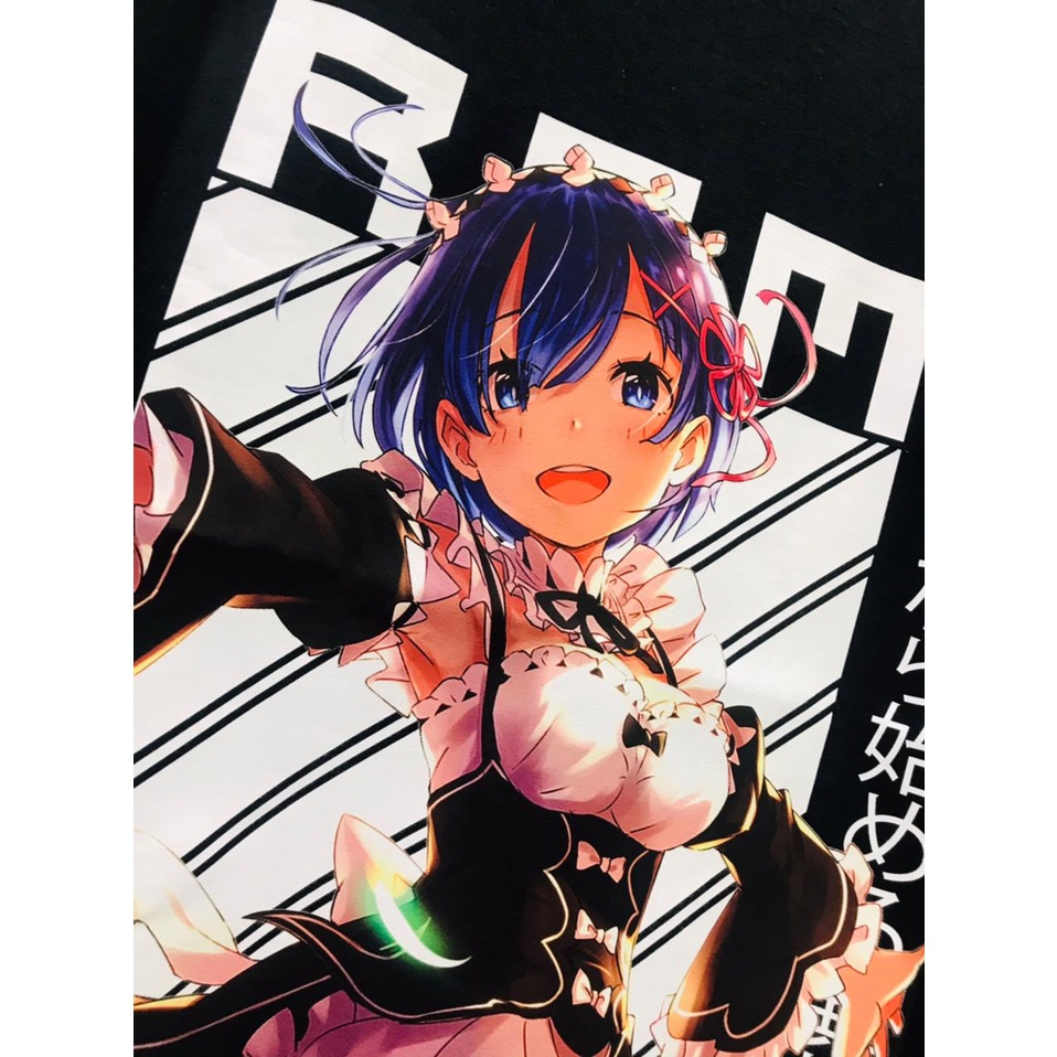 Tshirt Re Zero Rem Kanji Anime Manga Premium