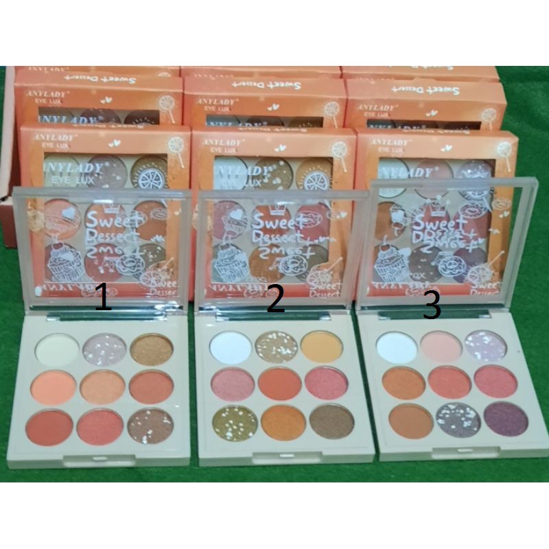 [ECER]EYESHADOW SWEET DESERT NUDE ANYLADY NO.760/EYESHADOW SWEET PEACH/ORANGE/STRAWBERY 9 COLOR ANYLADY NO.791