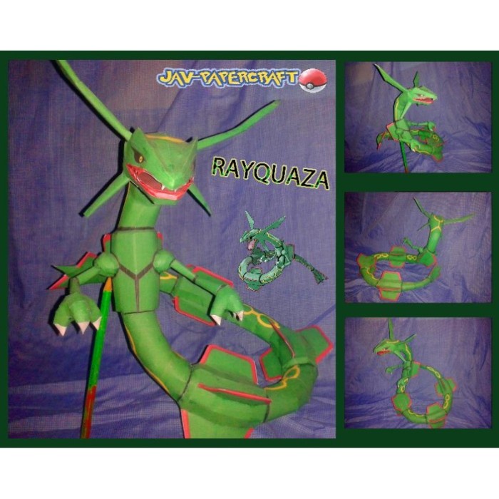 Pokemon Rayquaza Papercraft
